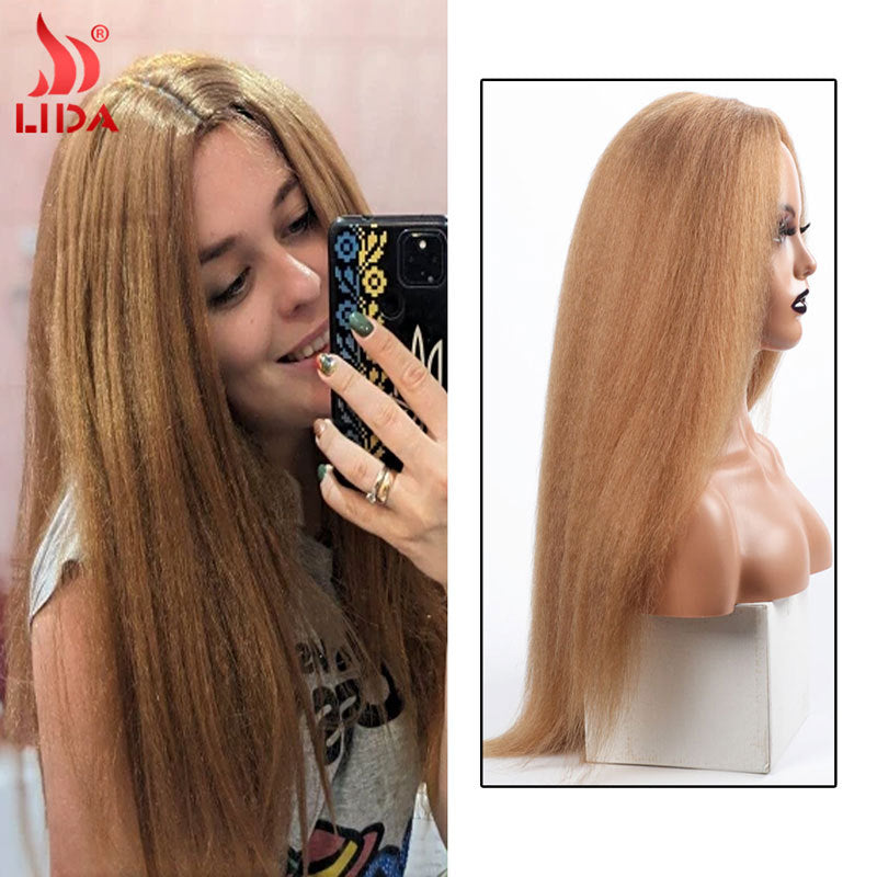 Chemical Fiber Mechanism Headgear Mid-length Hair Black Long Straight Wig