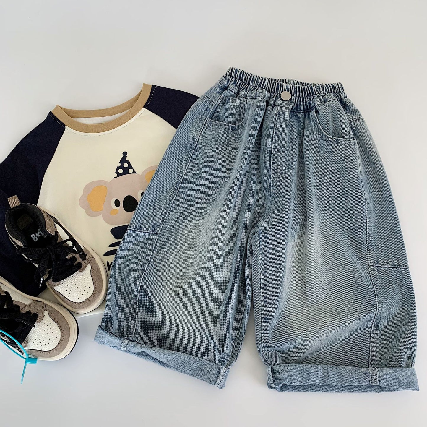 Children's Spring Korean Style Jeans Trousers Children's Pants
