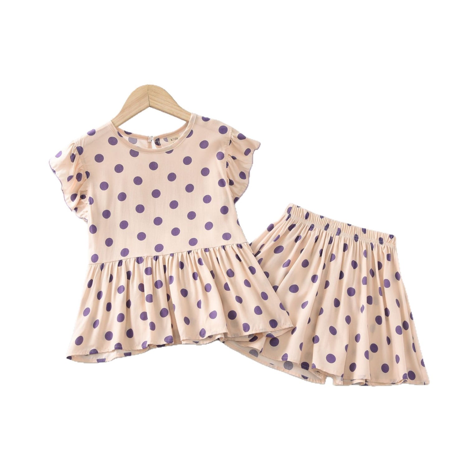 Children's Cool Summer Vest Shorts Poplin Pajamas Artificial Cotton Children's Suit