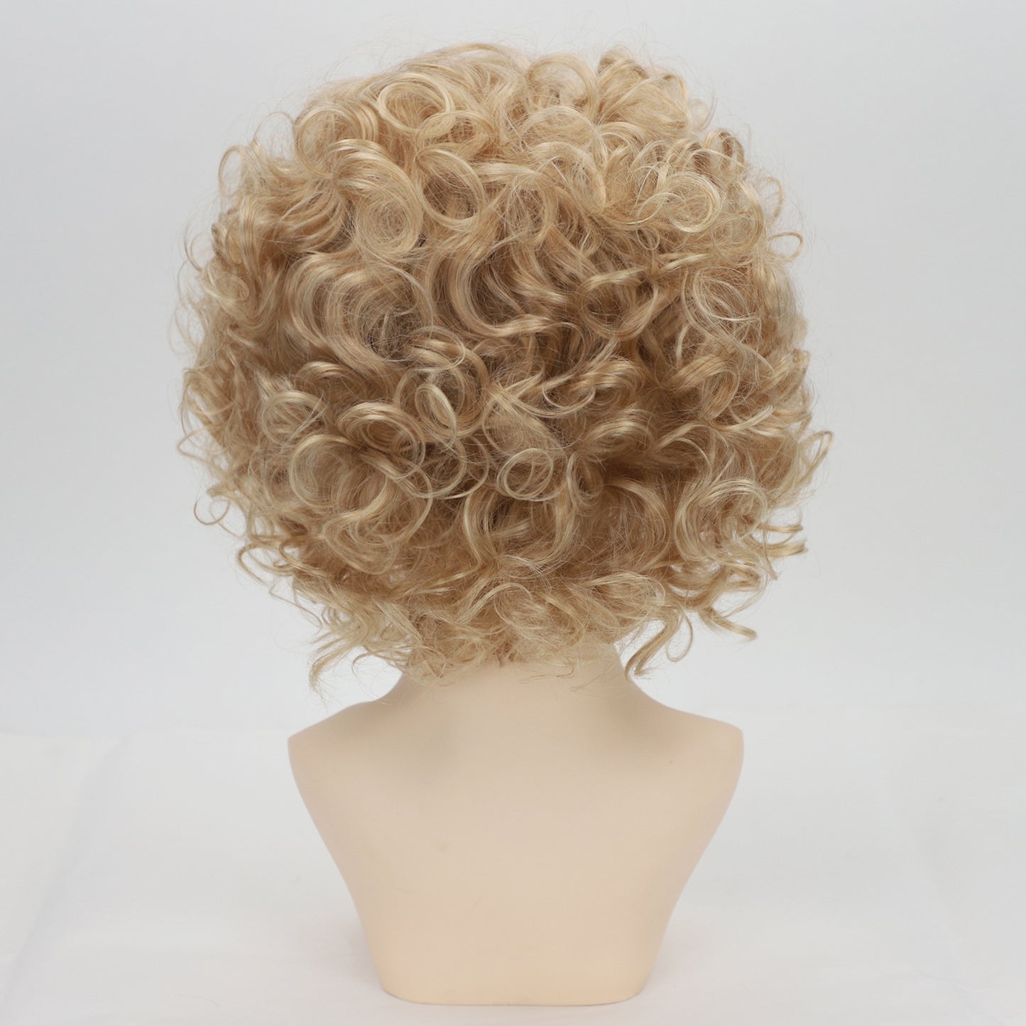 Fashion Elegant Golden Small Synthetic Wigs Wig Short Curly Hair