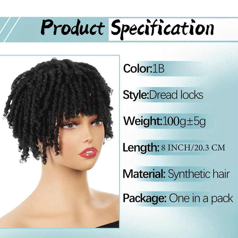 Tube Qu Black Direct Card Head Top Hip Hop Style Wig
