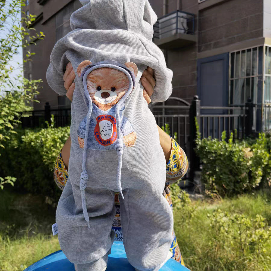 Sleeve Sweater Bear Hooded Cute Super Jumpsuit, Climbing Suit