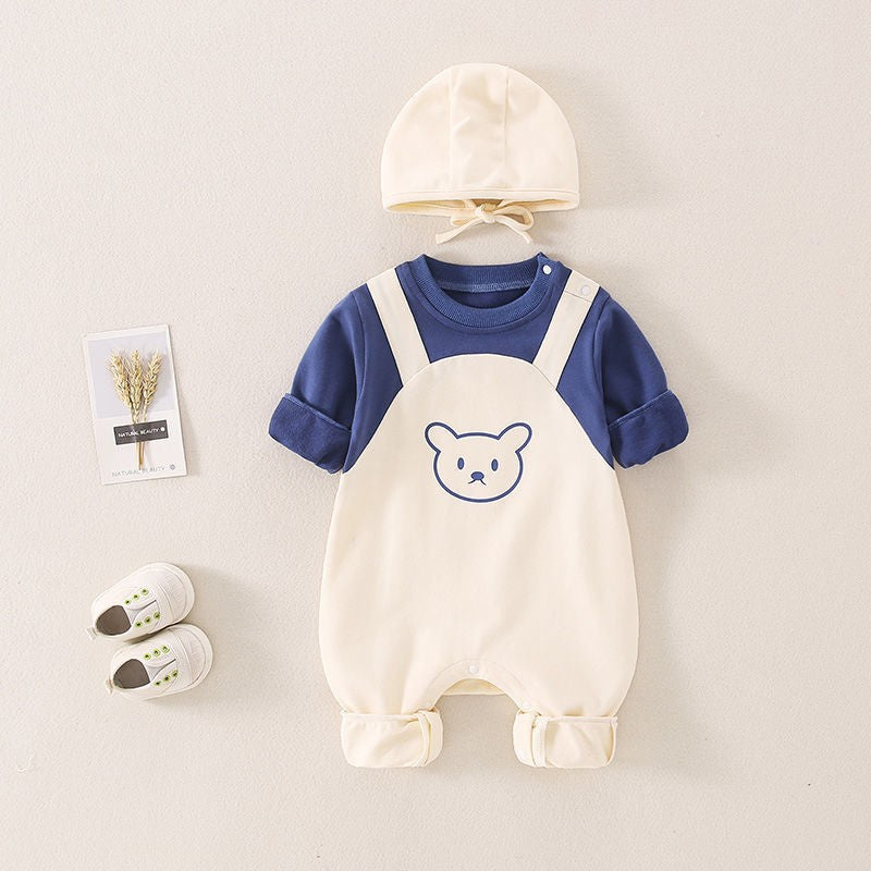 Boy Full Moon Long Sleeve Western Style Jumpsuit Super Cute Jumpsuit, Climbing Suit