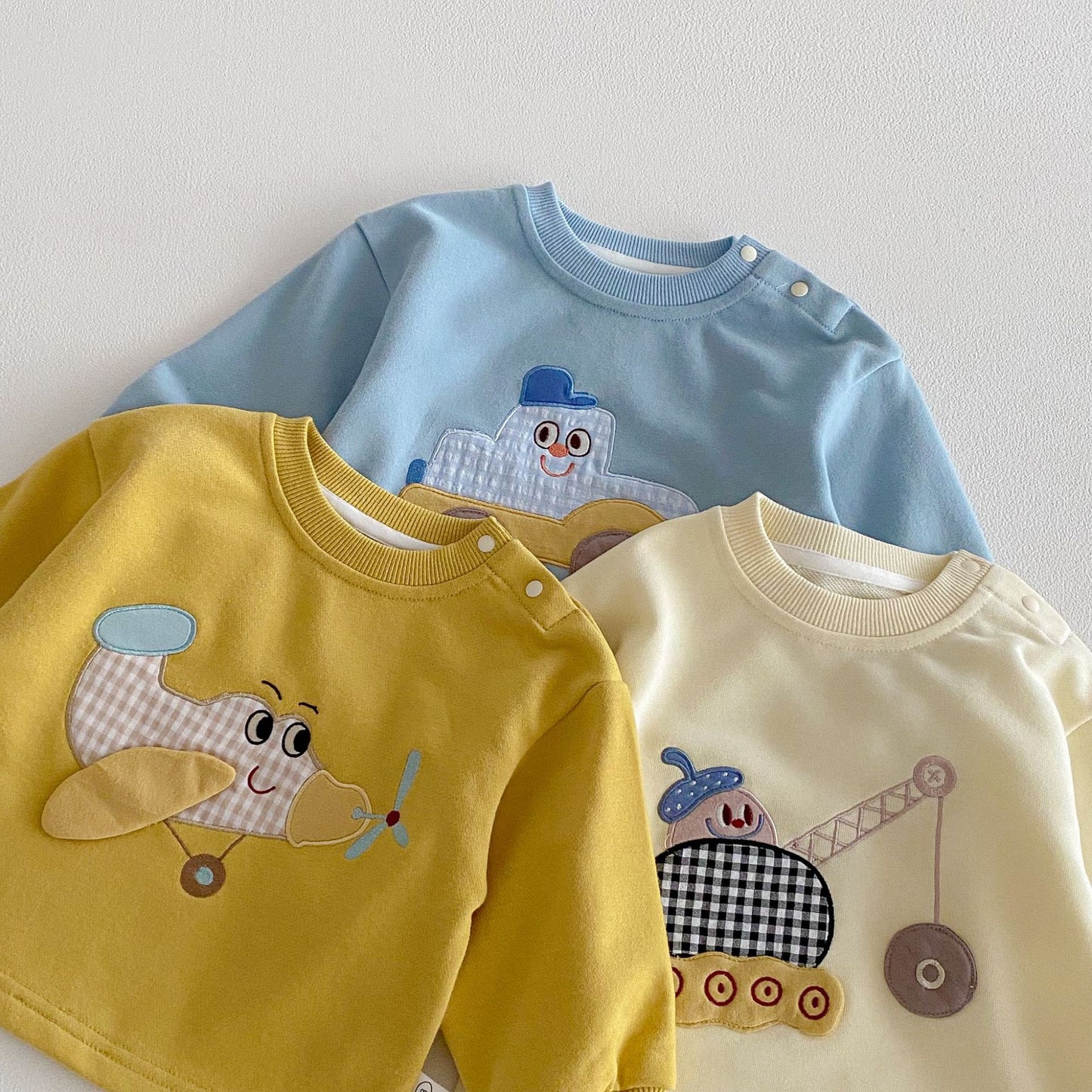 No Refund Change Patch Sweater Spring Boys Fashion Cartoon Children's T-shirt