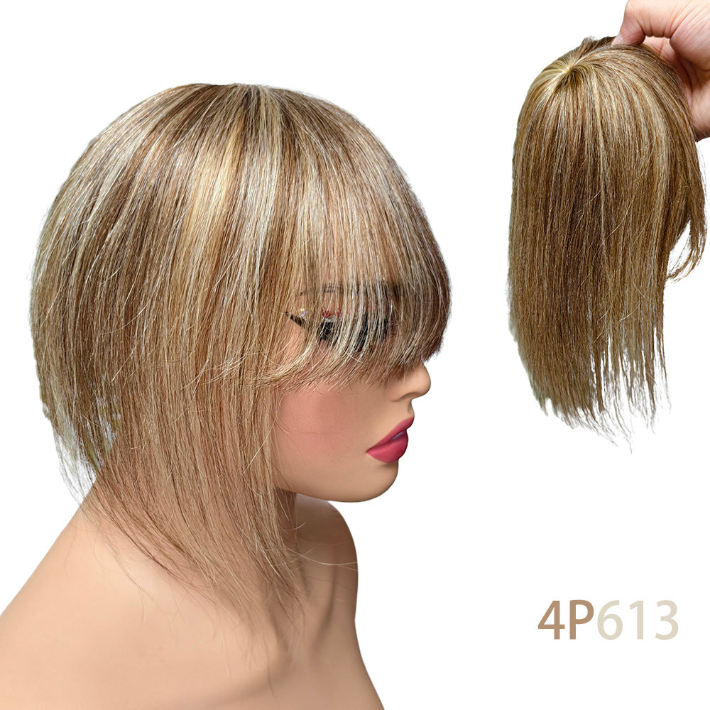 Beautiful Cool Human Head Supplementing Piece Real Hair Wig