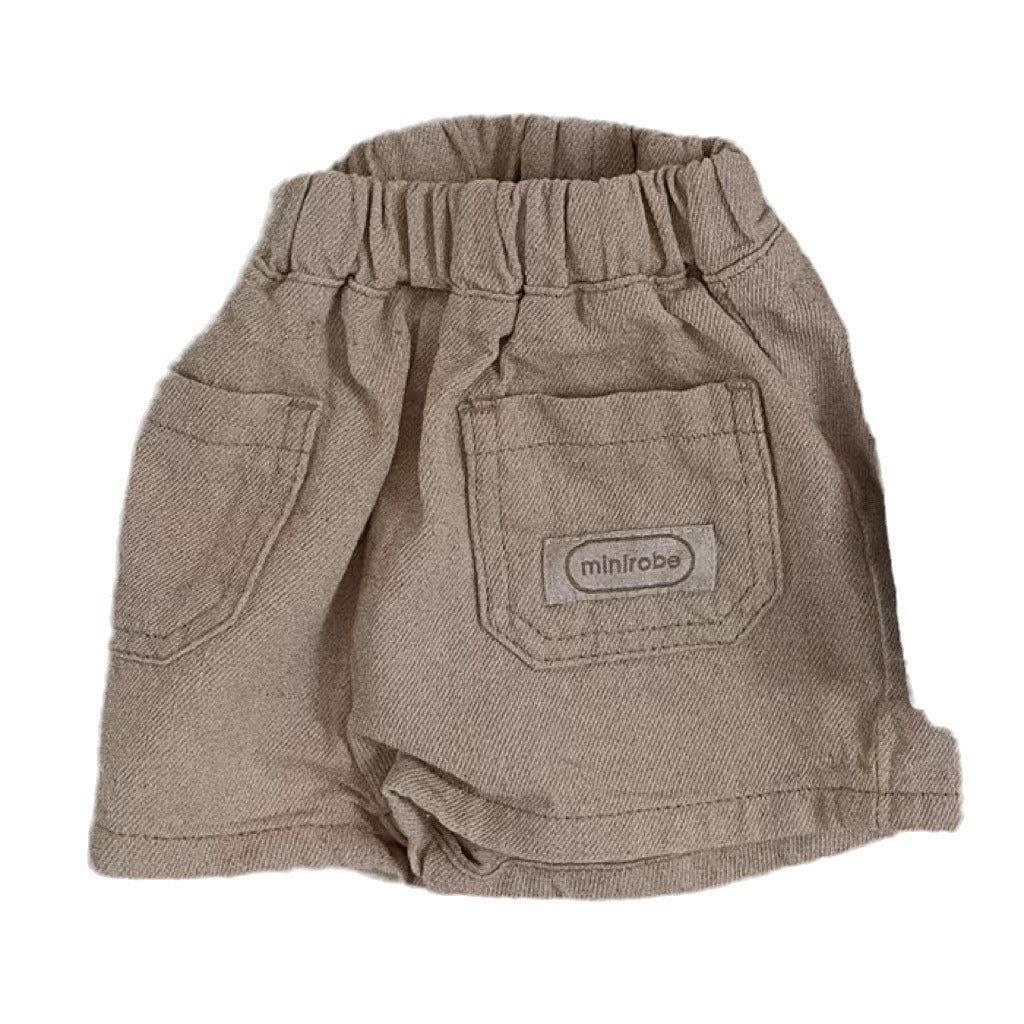 Children's Clothing Korean Letters Summer Cotton Thin Jeans Retro Shorts Toddler Children's Pants