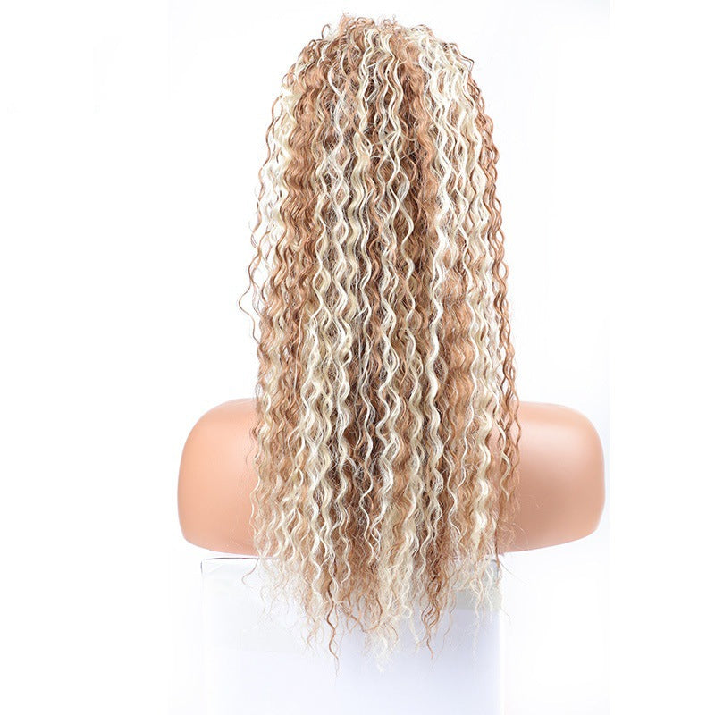 Wei Long Small Curly Hair Chemical Wig Ponytail