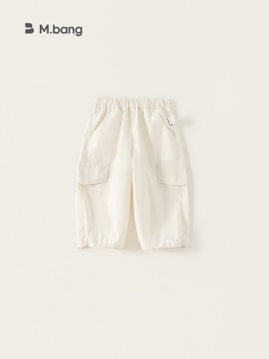 Children's Clothing Solid Color Overalls Summer Thin Children's Pants