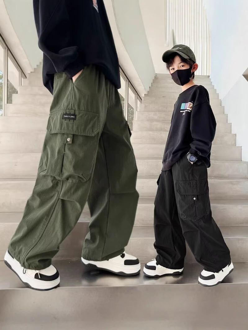 Children's Spring Overalls Fried Street Casual Clothes Children's Pants