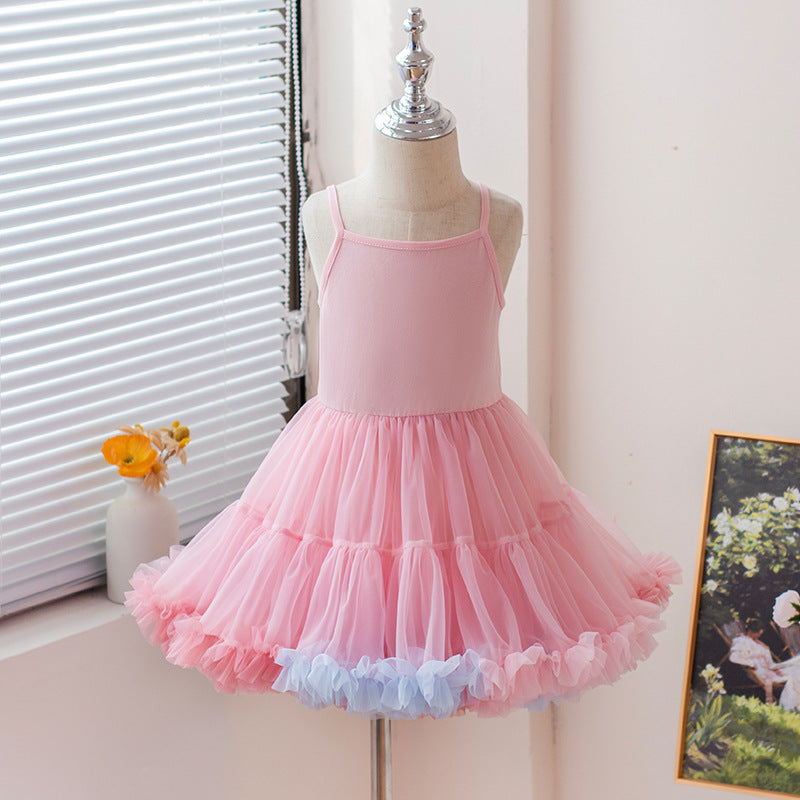 Leaf Clothing Straps Summer Princess Dance Children's Dress