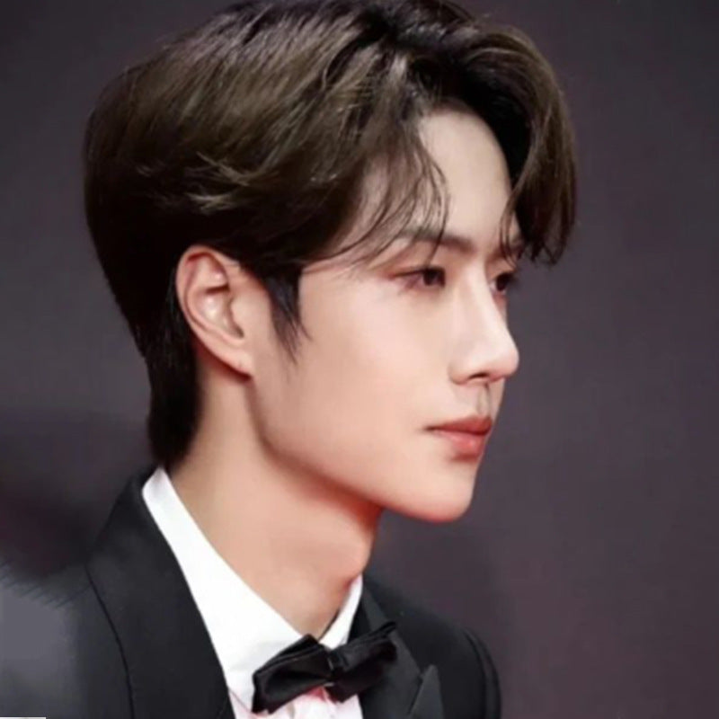 Men's Korean Style Handsome Short Hair Bangs Trendy Men's Wig
