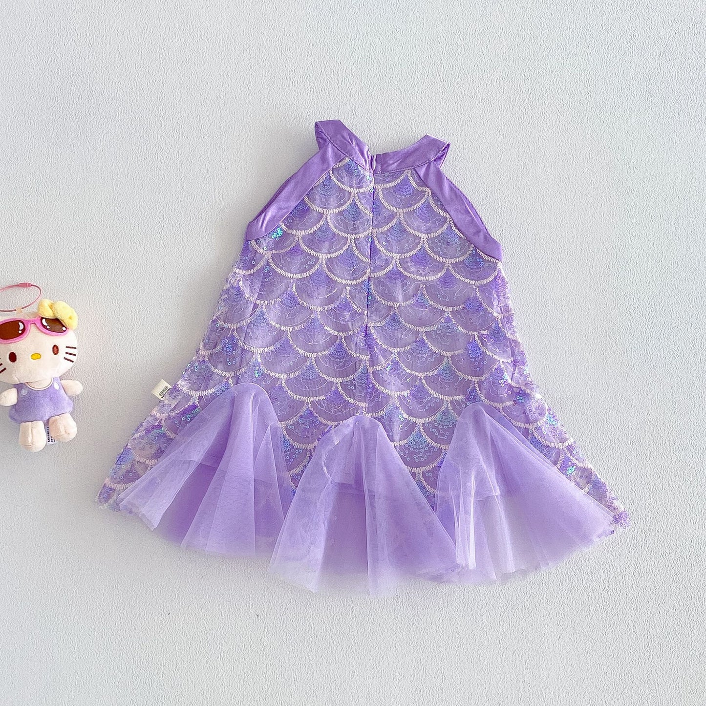 Children's Mermaid Summer Western Style Sequin Gauze Princess Children's Dress