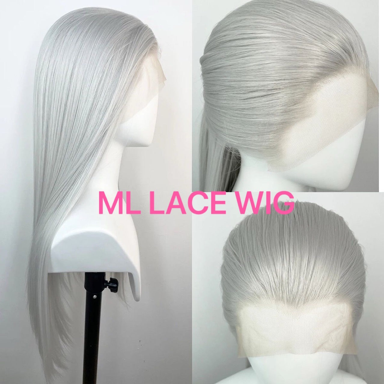 Front Lace Head Cover Ao Sier Brown Three Pointed Beauty Long Straight Wig