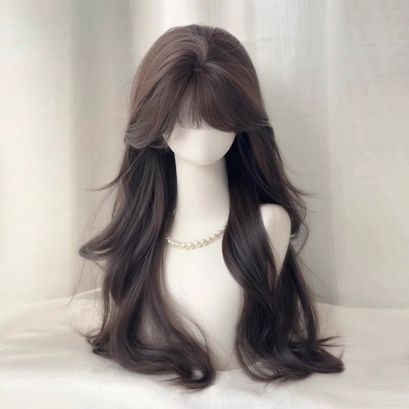 Hair Big Wave Natural Air Bangs Wig Long Curls