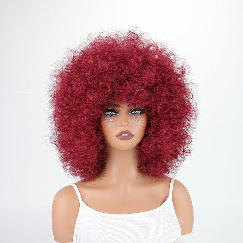 Women's Afro African Small Synthetic Wigs Wig Short Curly Hair
