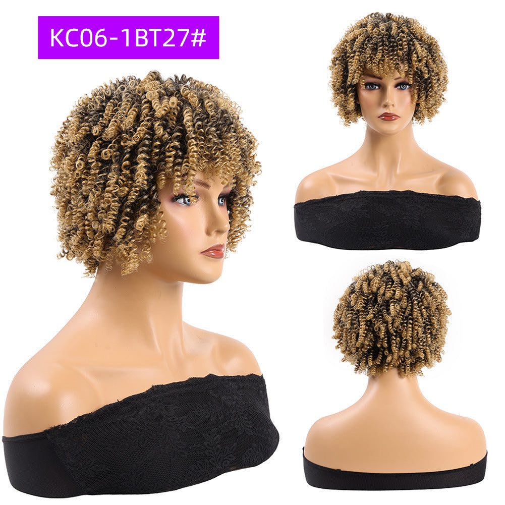 Small Volume Explosion Headgear Short Hair Band Wig Long Curls