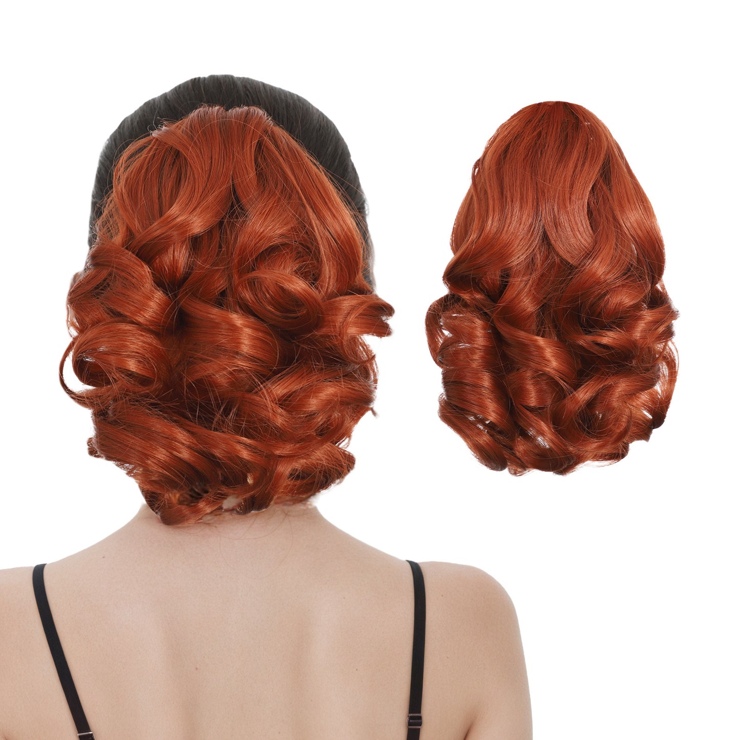 Tiger Mouth Grip Short Big Wave Wig Ponytail