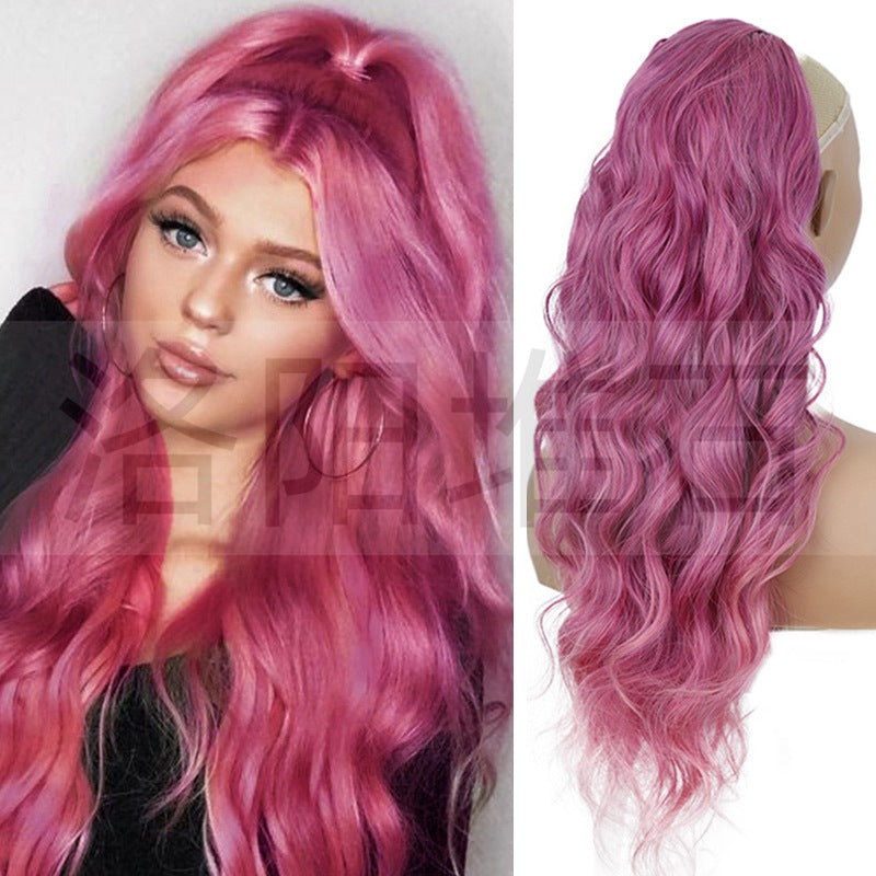 Women's Fiber Drawstring Hair Extension Big Wave Chemical Wig Ponytail