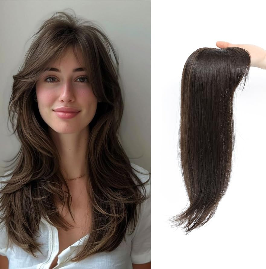 Hairpiece Appearance Natural Fluffy Barrettes Hair Extension Lady With Wig