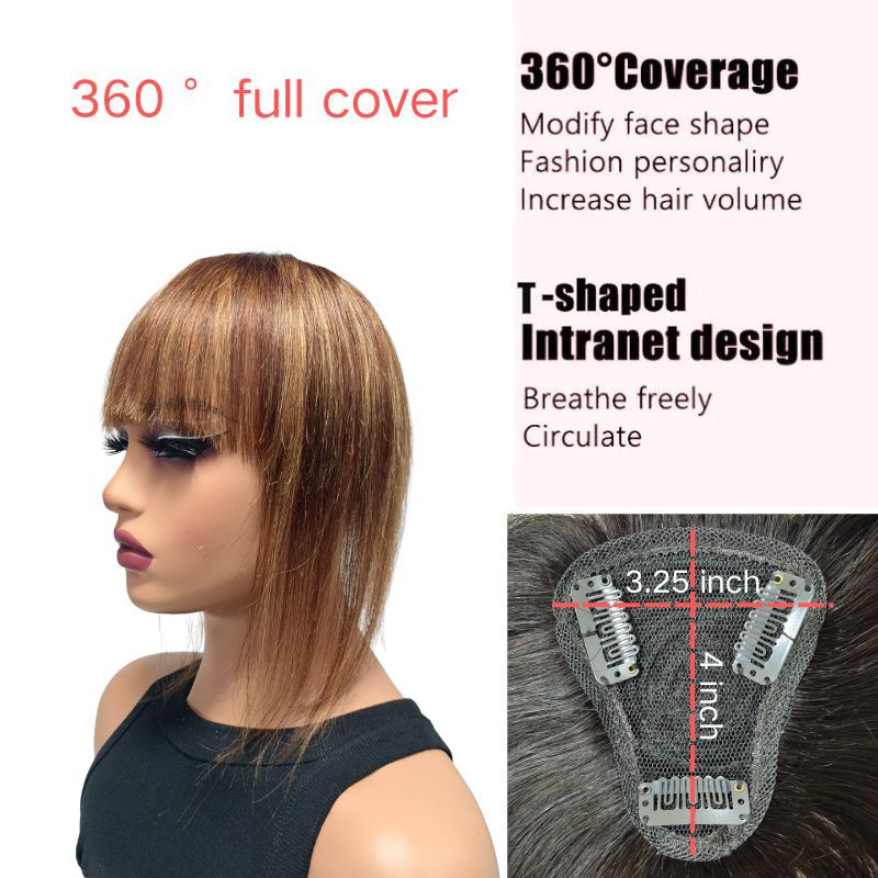 Beautiful Cool Human Head Supplementing Piece Real Hair Wig