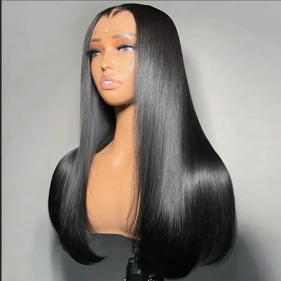 Sdd Shaped Hairline Bone Straight Frontal Real Hair Wig