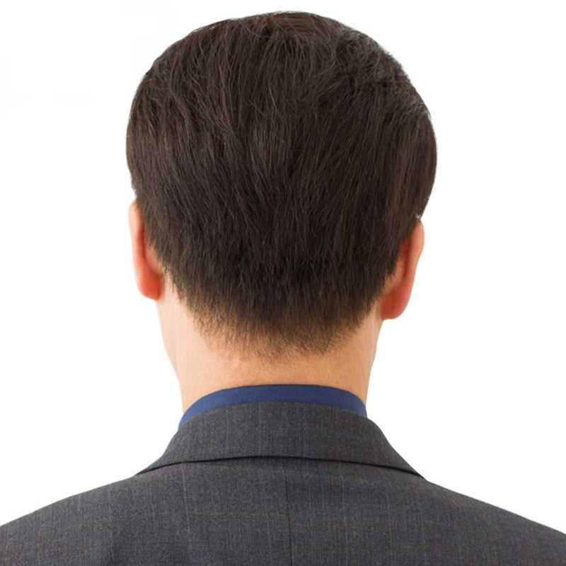 Men's Human Hair Handsome Whole Short Broken Men's Wig