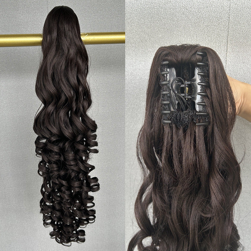 Grip Big Wave Long Curly Hair Claw Wig Ponytail