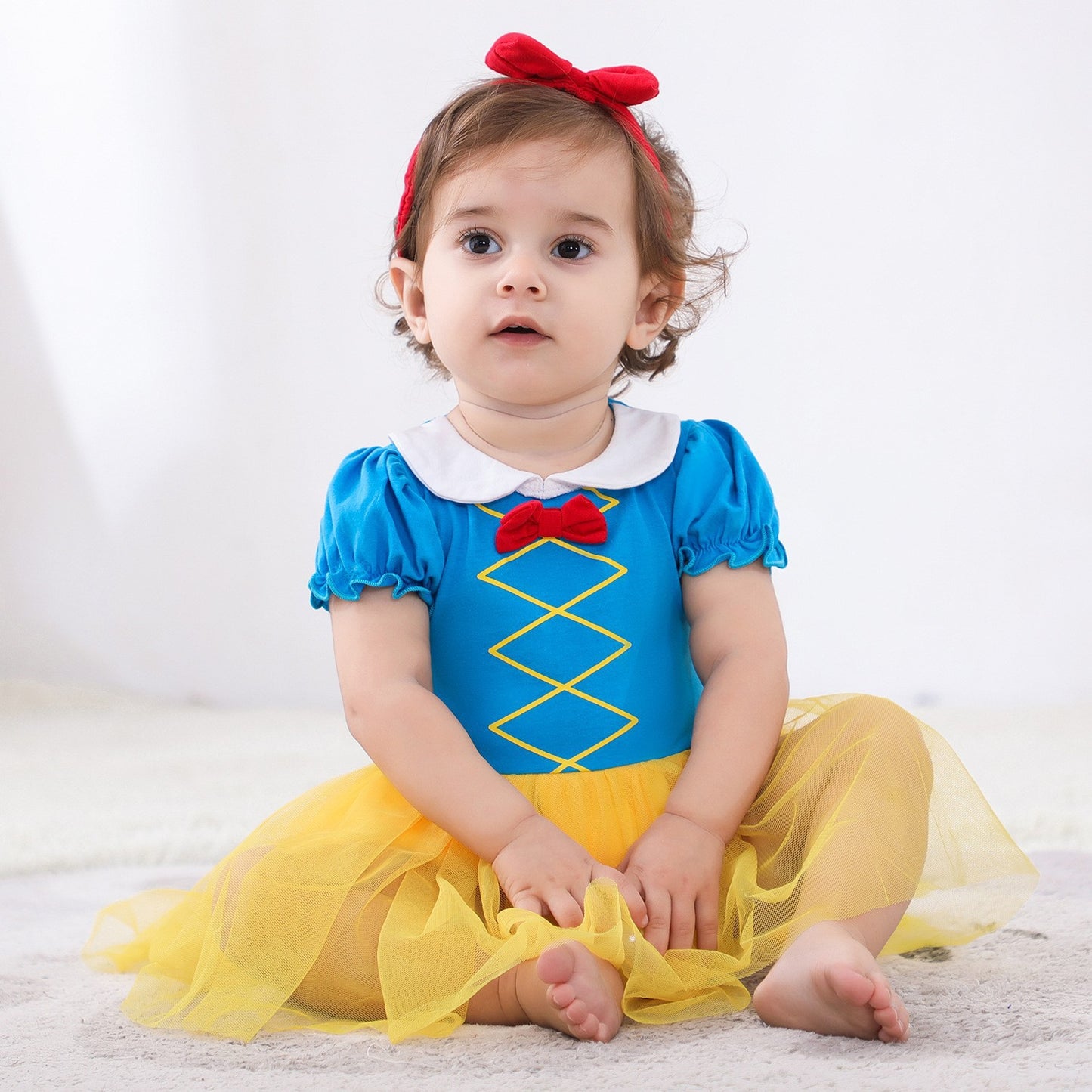Christmas Mermaid Jumpsuit Long Hair Princess Elsa Romper Toddler Crawling Jumpsuit, Climbing Suit