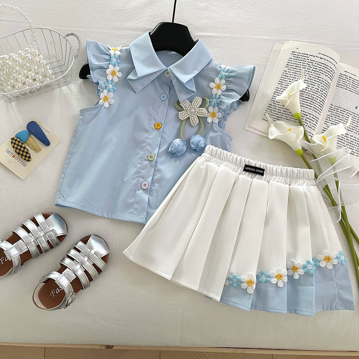 Sleeve Shirt Outfit Little Fashionable Stylish Children's Suit