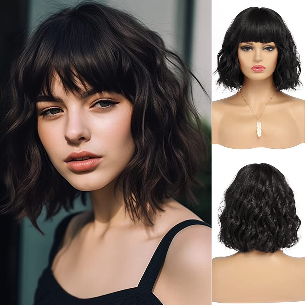 Big Wave Bangs Chemical Fiber Fashion Wig Short Curly Hair