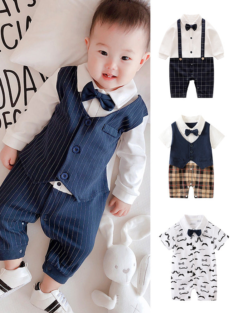 Class Gentleman Romper One Year Old Celebration Dress Jumpsuit, Climbing Suit