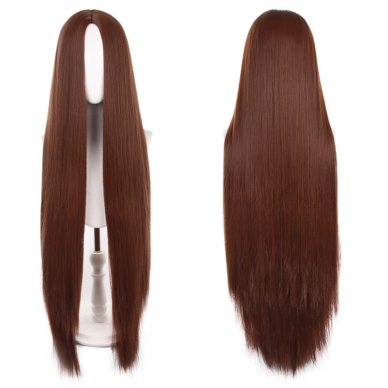 Mid-length Universal Long Straight Scalp Style Cos Wig