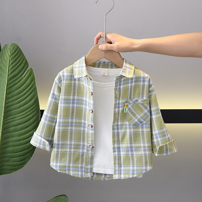 Children's Class Cotton Breathable Casual Long Sleeve Children's Shirt
