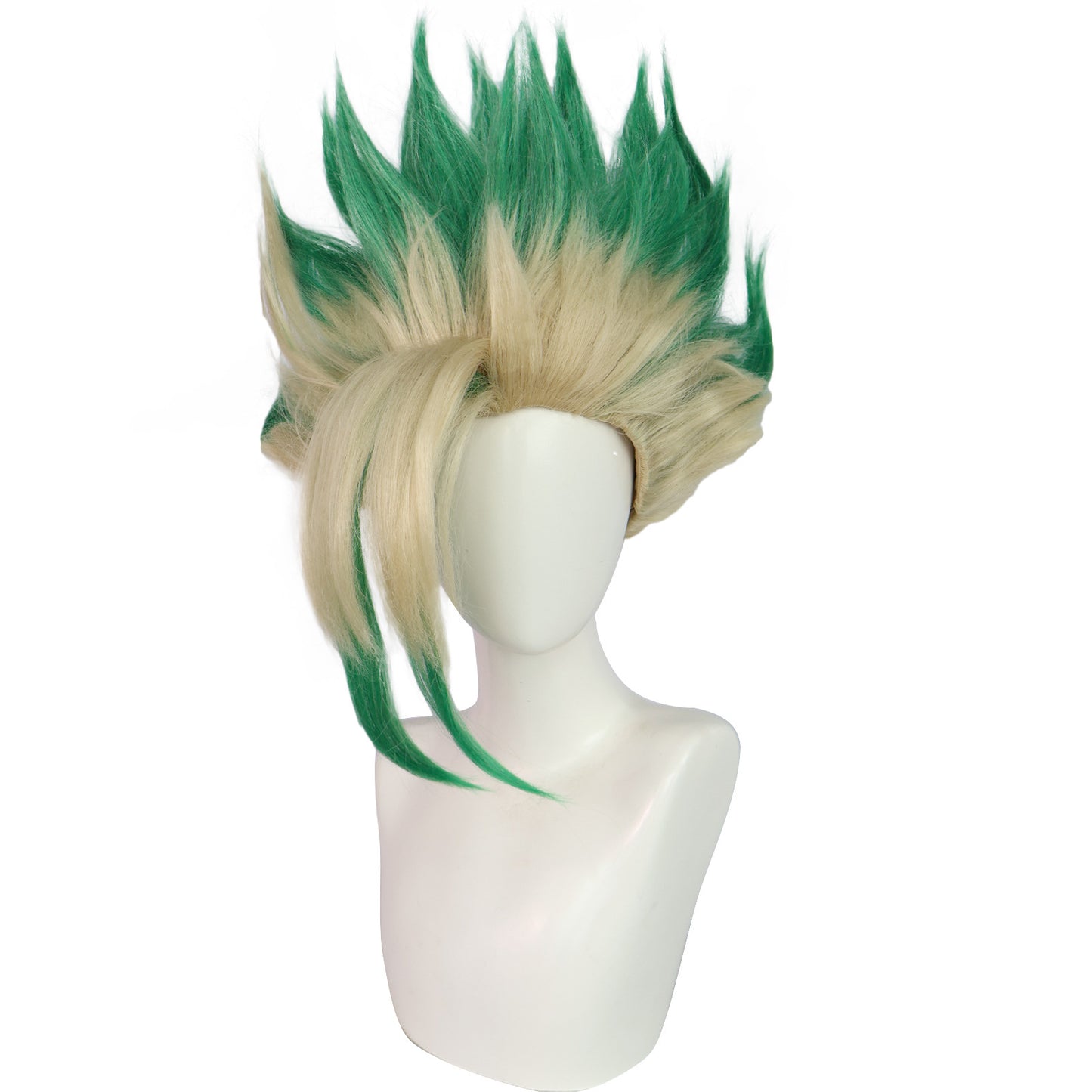 Comic Stone God Thousand Empty Green Gradient Sky Short Cos Wig