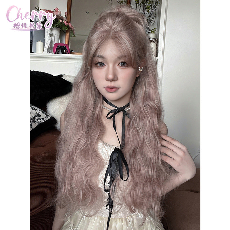 Curly Hair Small Lace Word Hand Crocheting Whole Top Artificial Wig Long Curls
