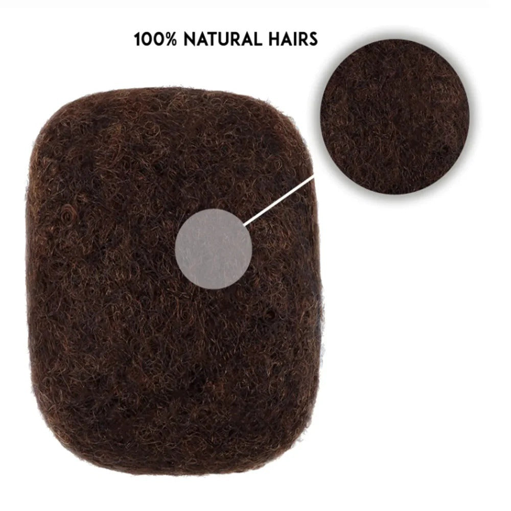 Kinky Bulk Human Medium Brown Color Real Hair Wig