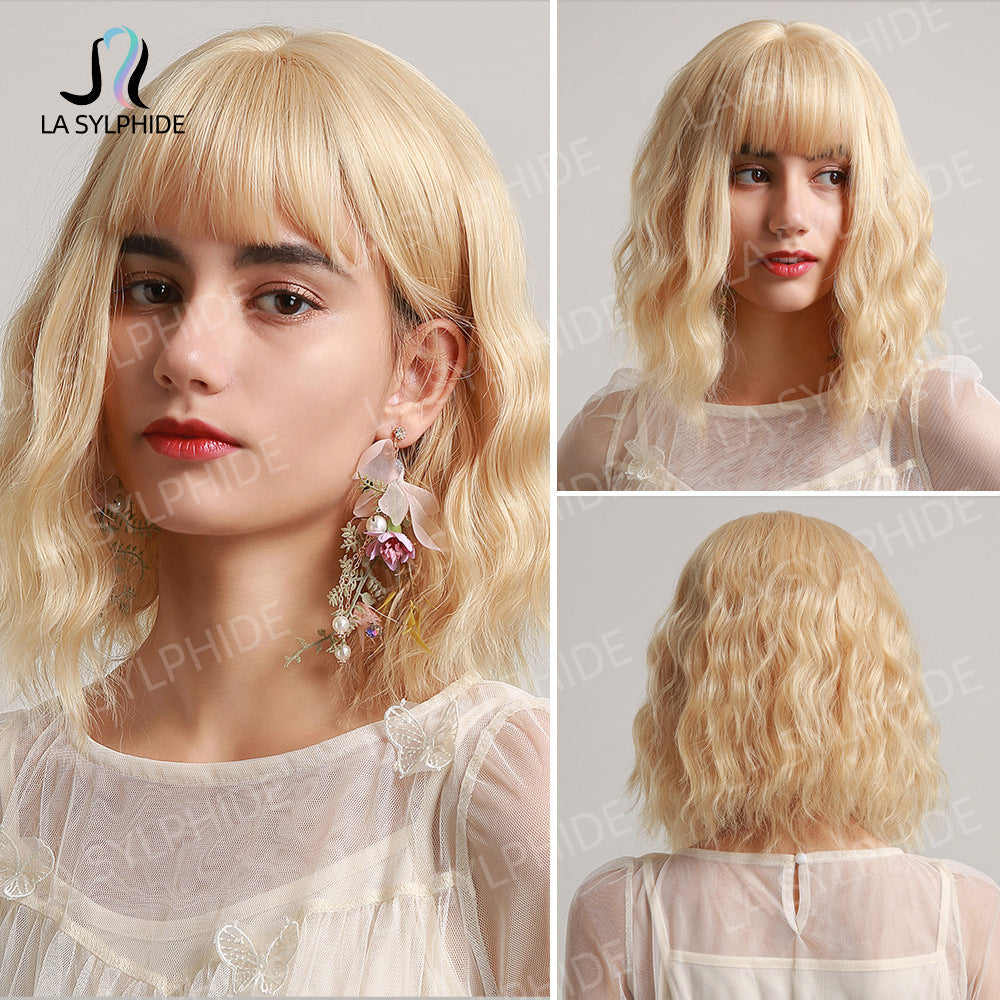 High Skull Top Best-selling Female Straight Bangs Short Wig Long Curls