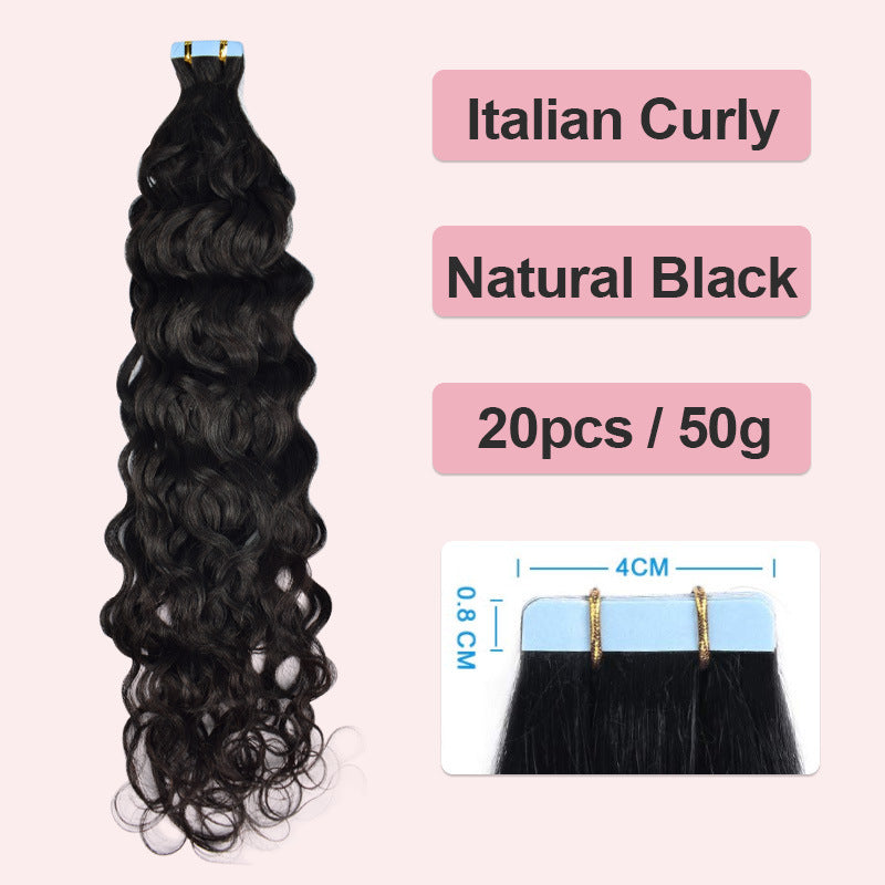 Film Hair Seamless Invisible Extension Human Long Straight Wig