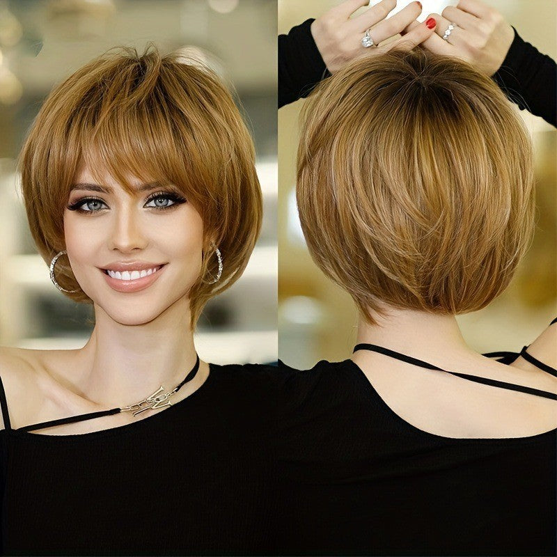 Fashion Head Bangs Set Collection Without Wig Short Straight Hair