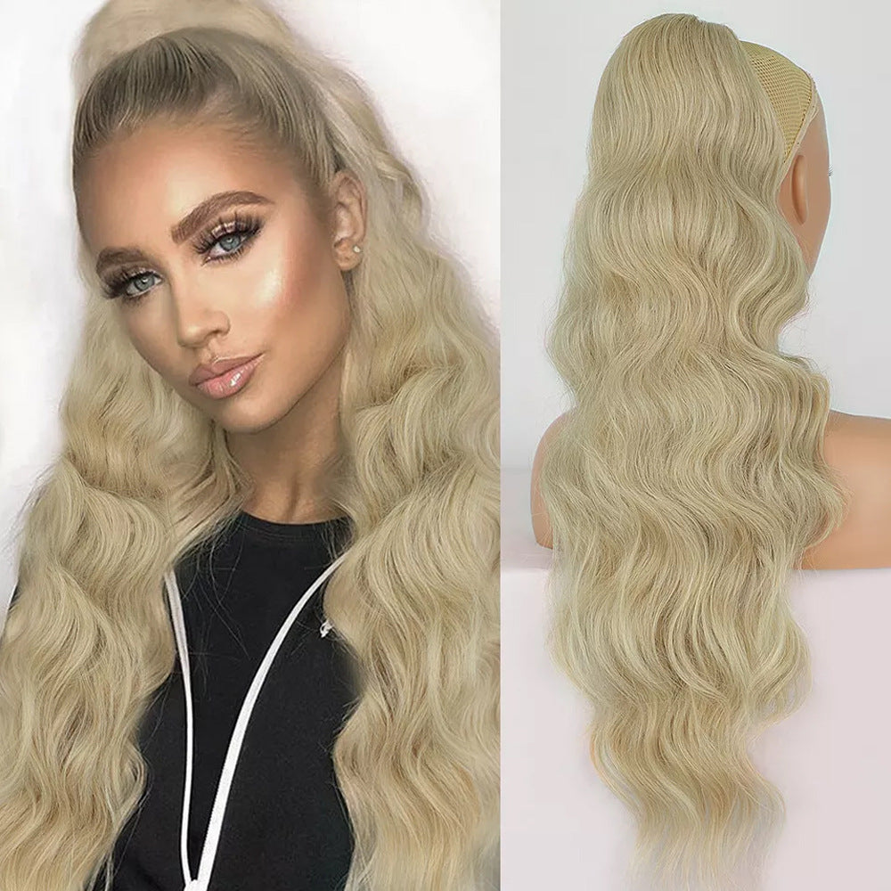 Women's Fiber Drawstring Hair Extension Big Wave Chemical Wig Ponytail