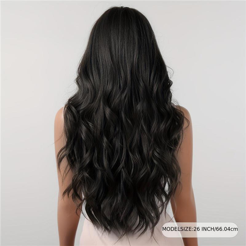 Bangs Rose Chemical Fiber Mechanism Big Wave Wig Long Curls