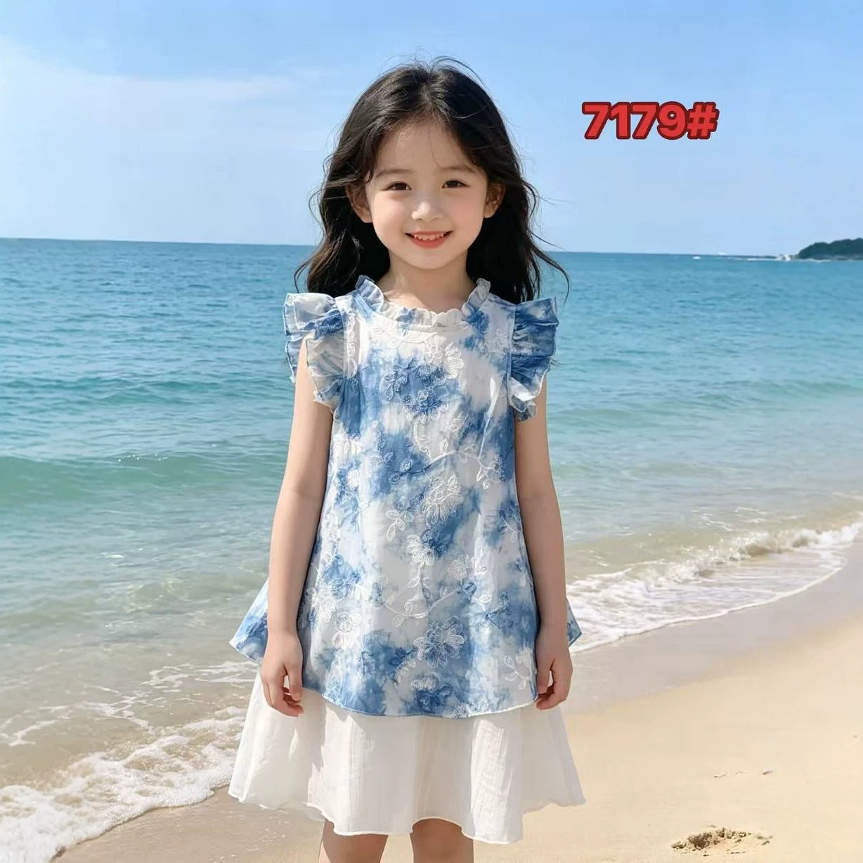 Summer Chinese Style Ethnic Radix Plant Handmade Western Frog Button Children's Dress