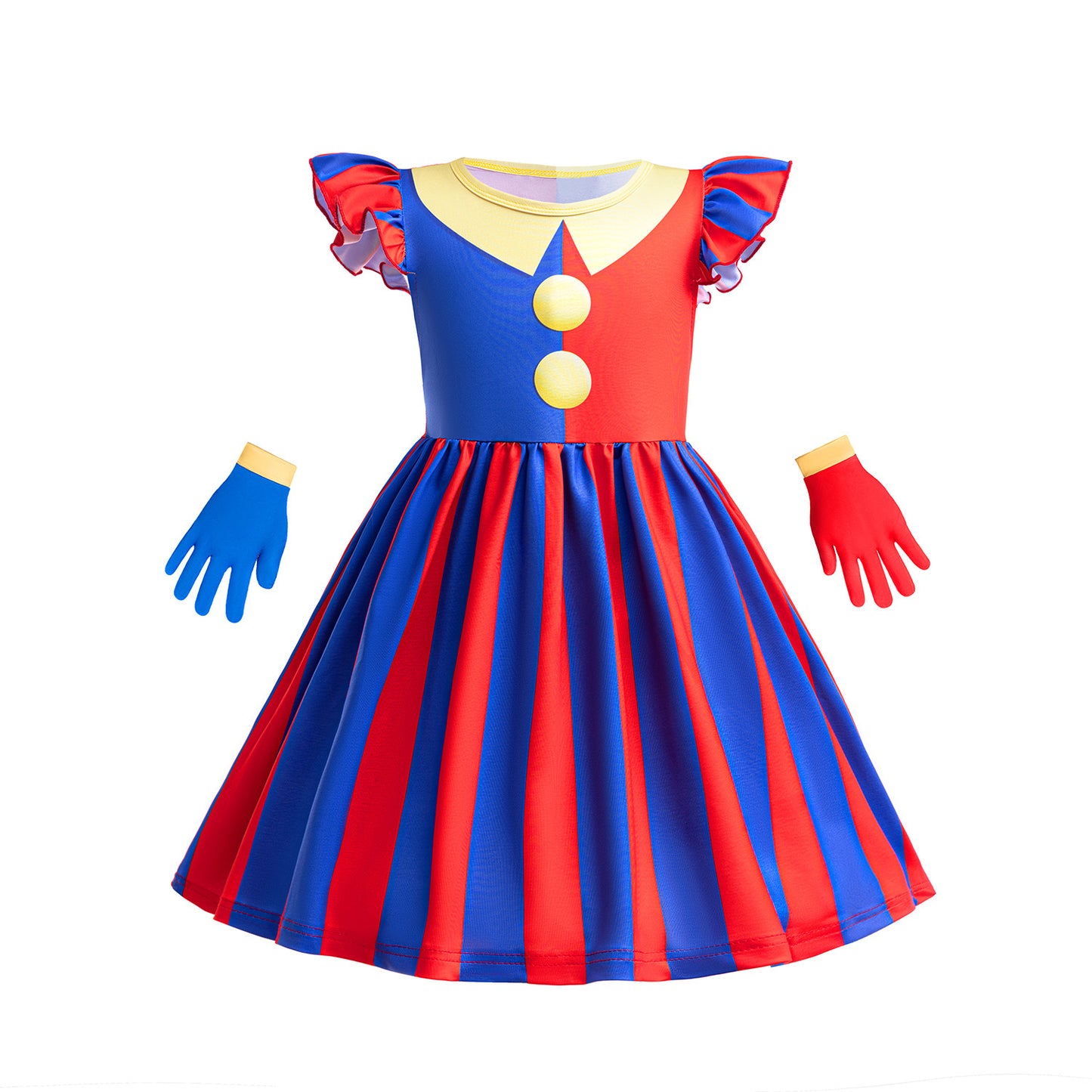 Magical Digital Circus Halloween Performance Clown Children's Dress