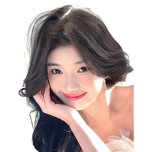 Top Cover Gray Hair Rehair Real Full Increase Volume Fluffy Wig Bangs