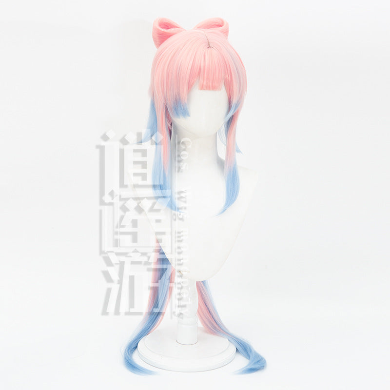 Original God Coral Palace Heart Sea Ponytail Modeling Long Cos Wig