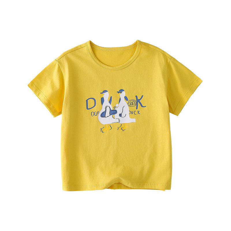 Children's Cotton Hall Boy's Short-sleeved Pure Summer Children's T-shirt