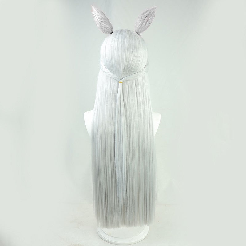 Man Horse Racing Lady Gold Boat Sier Gray Cos Wig