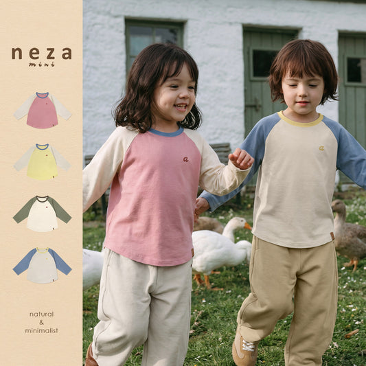 Children's Early Spring Boys Tops Class Color Block Children's T-shirt