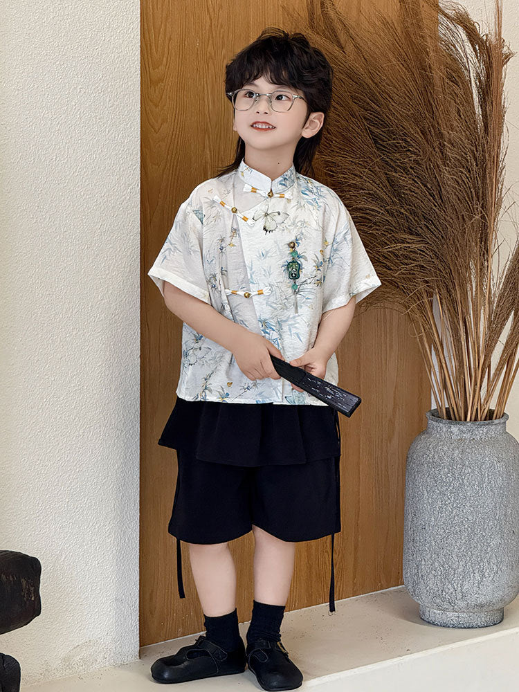 Boy's Summer Wear Suit Ancient Style Children's Shirt
