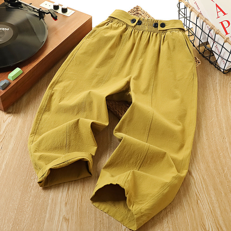Children's Summer Thin Casual Breathable Anti Mosquito Medium Children's Pants